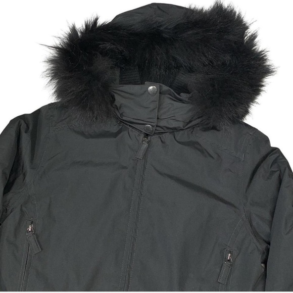 Prada sport black jacket parka fur lined raccoon hood - Picture 4 of 4